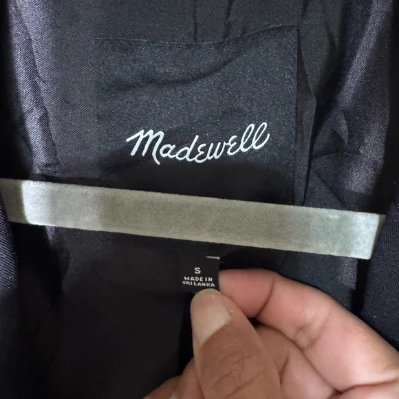 Madewell Women's Crop Style Blazer Black Size Small - Picture 4 of 13